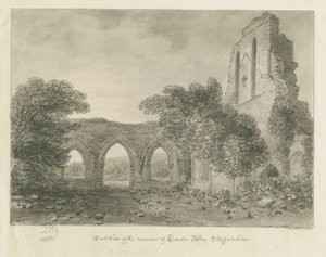 Croxden Abbey: Sepia-Zeichnung