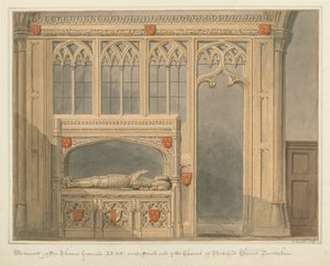 Devonshire - Bideford Kirche - Denkmal von Sir Thomas Grenville von John Buckler