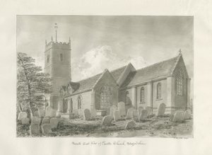 Enville Kirche: Sepiazeichnung, 1846