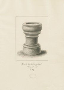 Taufbecken in der Eccleshall Kirche von John Buckler