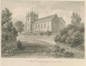 Horton Kirche: Sepia-Zeichnung