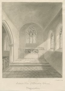 Innenraum der Bradley Kirche von John Buckler
