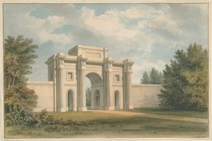 Leicestershire - Gopsall Haus - Das Tor, 1820