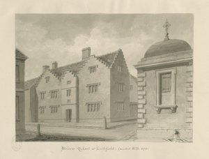 Lichfield - Minorschule: Sepiazeichnung