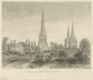 Lichfield Kathedrale - Nordansicht von John Buckler