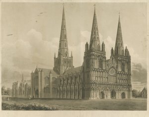 Lichfield Kathedrale - Nordwestansicht von John Buckler