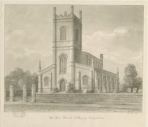 Rugeley Kirche (Neu) von John Buckler
