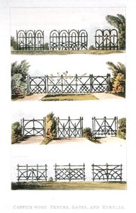 Unterholz-Zäune, Tore und Hürden, aus Ackermanns 