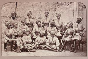 Britische und einheimische Offiziere, 3. Regiment der Bengalischen Kavallerie