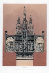 Ein geschnitztes Elfenbein-Triptychon, 19. Jahrhundert von John Burley Waring
