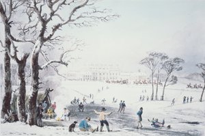 Ansicht von Buckingham House und St. James Park im Winter, veröffentlicht von R. Havell und Sons, 1810 von John Burnet