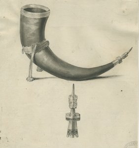 Lichfield - Trinkhorn: Feder- und Sepiazeichnung, nd [1748-1817] von John Carter