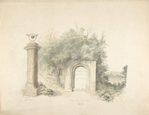 Titelseite zu einer Gruppe von Plänen, Erhebungen und szenischen Innenräumen von Lea Castle, Worcestershire..., 18 von John Carter.