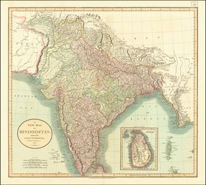 1806 Karte von Indien von John Cary