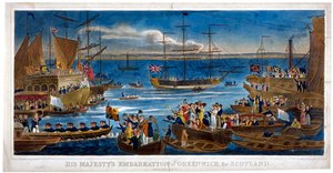 Seine Majestät geht in Greenwich an Bord, nach Schottland, 1822 von John Chapman
