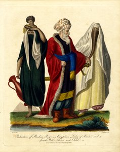 Porträt von Ibrahim Bey; eine ägyptische Dame von Rang; und eine weibliche Wasserträgerin mit Kind