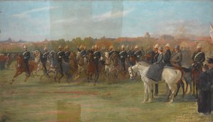 Die Shanghai-Freiwilligen bei einer Überprüfung, 1892