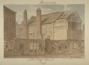 Ostansicht der Ruinen von Bermondsey House