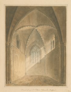 Oxfordshire - Oxford - Inneres des Chors der St. Peter Kirche, 1811