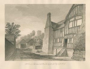 Worcestershire - Droitwich - Dodderhill Old House: Sepia-Zeichnung