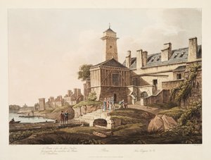 Paris, Feuerwehr, Illustration aus Versailles, Paris und Saint Denis, veröffentlicht 1809 von John Claude Nattes