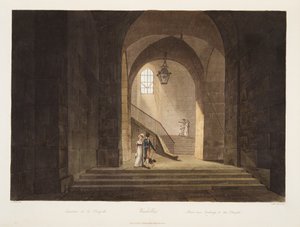 Treppe zur Kapelle, Illustration aus Versailles, Paris und Saint Denis, veröffentlicht 1806