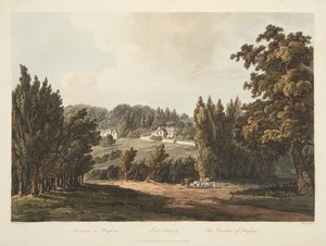 Die Residenz von Rousseau, Illustration aus Versailles, Paris und Saint Denis, veröffentlicht 1809 von John Claude Nattes