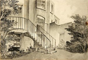 Ansicht eines Hauses in Bayswater, im Besitz von Mr. Wilson, ca. 1808 von John Claude Nattes