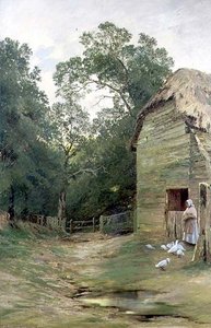 Ein Bauernhof in Surrey von John Clayton Adams