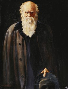 Porträt von Charles Darwin, stehend, dreiviertel Länge, 1897 von John Collier