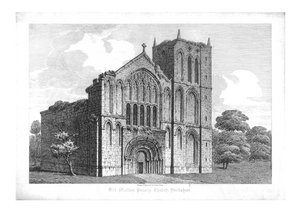 Old Malton Priory Kirche, Yorkshire, frühes 19. Jahrhundert von John Coney