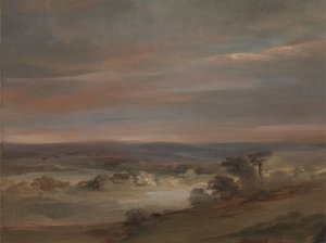 Ein Blick auf Hampstead Heath, früher Morgen, ca. 1821 von John Constable