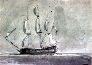 Ein Schiff unter Segel