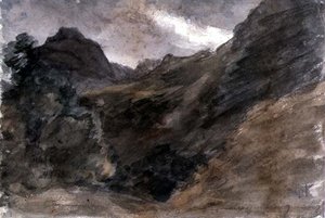 Eagle Crag, Borrowdale, 1806 (recto) von John Constable