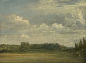 East Bergholt Common, Blick auf das Pfarrhaus, 18. August 1813 von John Constable