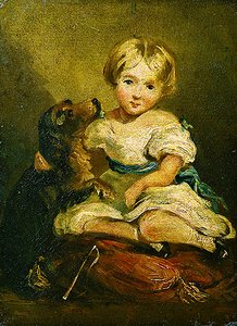 Mädchen mit einem Hund