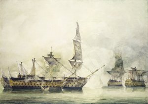 H.M.S. Victory in der Schlacht von Trafalgar, 1805
