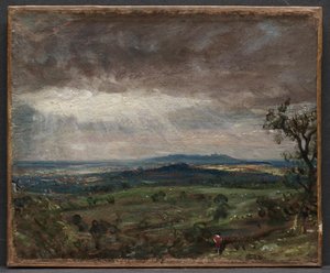 Hampstead Heath, Blick auf Harrow, ca. 1821 von John Constable