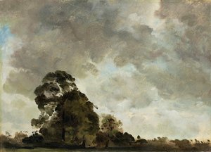 Landschaft in Hampstead, Baum und Sturmwolken, ca. 1821 von John Constable