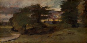 Landschaft mit Hütten von John Constable