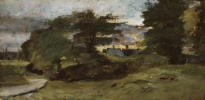 Landschaft mit Hütten, 1809-10 von John Constable