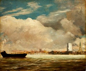 An der Themse nahe der Battersea-Brücke, ca. 1816