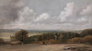 Pflügszene in Suffolk, 1824 bis 1825 von John Constable