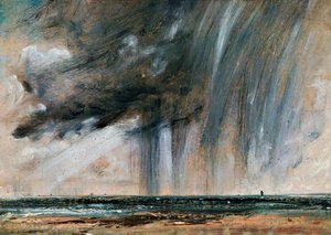 Regensturm über dem Meer, Seestudie mit Regenwolken von John Constable