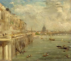 Somerset House Terrasse von der Waterloo-Brücke, ca. 1819