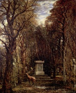 Das Kenotaph zum Gedenken an Reynolds, Coleorton, um 1833 von John Constable