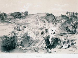 Felsen sprengen, Linsdale, Buckinghamshire, 1830er Jahre von John Cooke Bourne