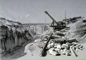 Blisworth Cutting, Northamptonshire, von oben, 2. Juli 1837