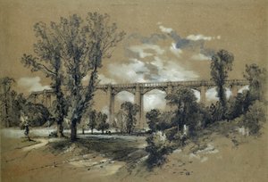Der Blatchford-Viadukt, ca. 1835-38 von John Cooke Bourne