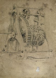 Winde oder Krabbenmechanismus zum Aufwickeln von Ketten, 1830er Jahre von John Cooke Bourne